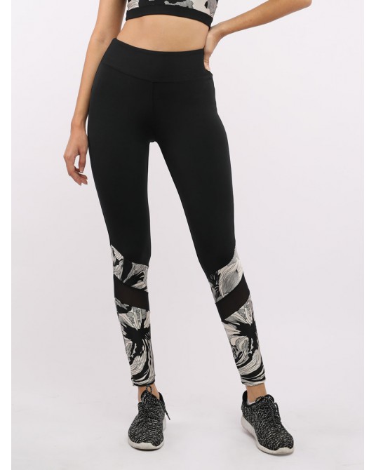 Exotic Tropical Leaf Legging