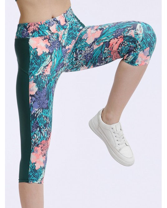 Turquise Floral Legging