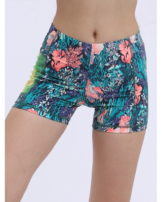 Turquise Floral Hotpants