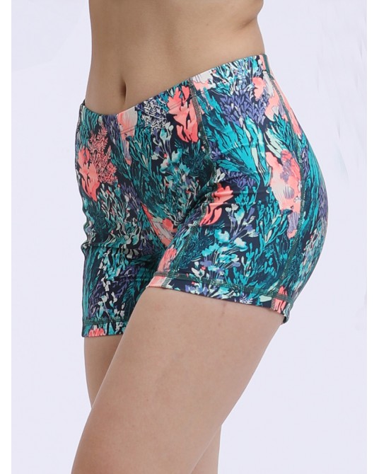 Turquise Floral Hotpants